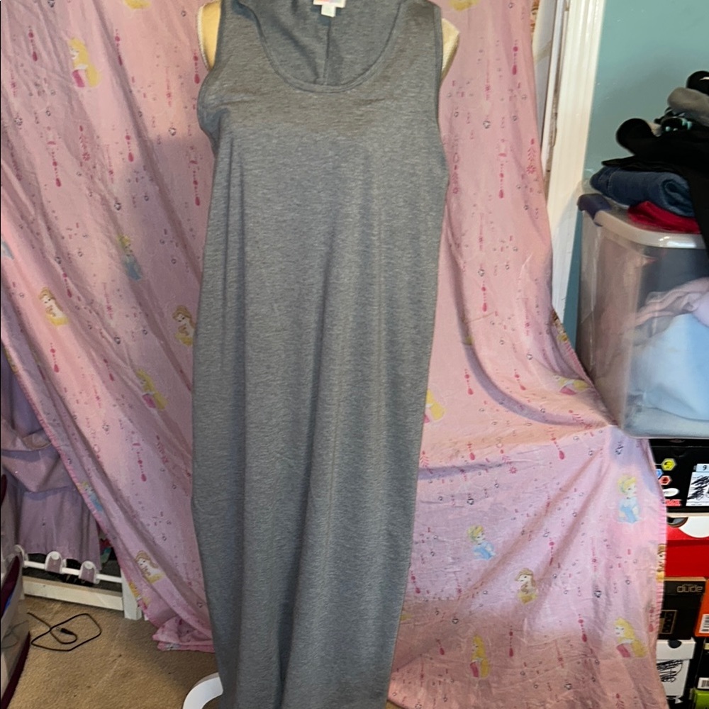 HP🎊Lularoe Dani Gray Sleeveless Maxi Dress